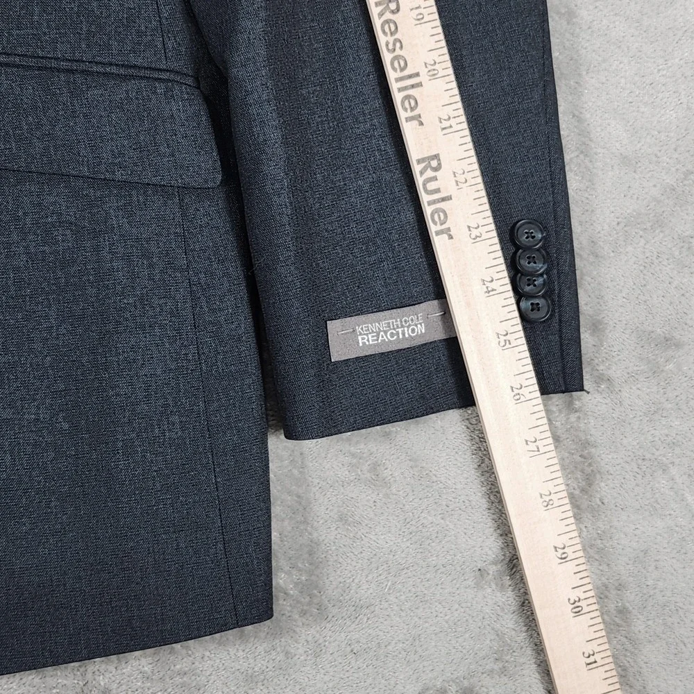 Kenneth Cole Reaction Sportcoat Mens 48R Blue Two Button Notch‎ Lapel 10-768051